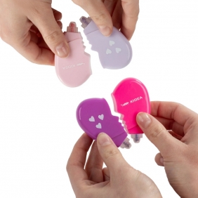 Zakreślacze Serce 2w1 z notesem Kidea, 1 szt