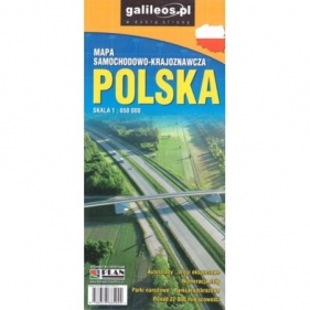 Mapa samoch-krajoznawcza - Polska 1:650 000 - Praca zbiorowa