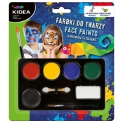 Kidea, Farbki do malowania twarzy, 6 kolorów (DRF-68944)