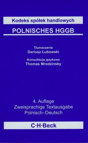 Kodeks spółek handlowych Polnisches HGGB - Łubowski Dariusz<br />