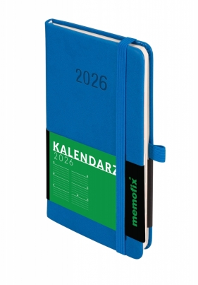 Kalendarz 2026 Memofix A6 TDW - Niebieski