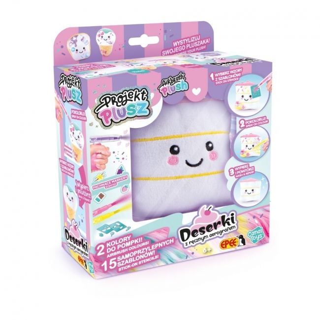 Projekt Plusz z ręcznym aerografem - Ciastuś