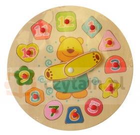 BRIMAREX Drewniany Zegar z Misiem (1549945)