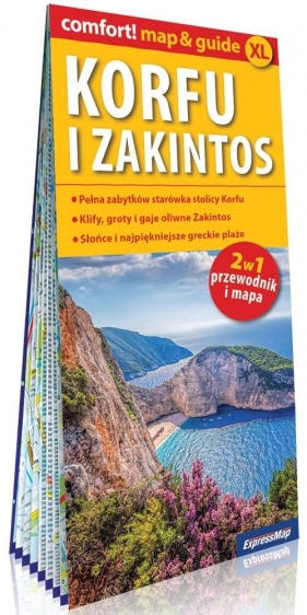 Korfu i Zakintos laminowany map&guide XL (2w1: przewodnik i mapa) - Jabłoński Piotr