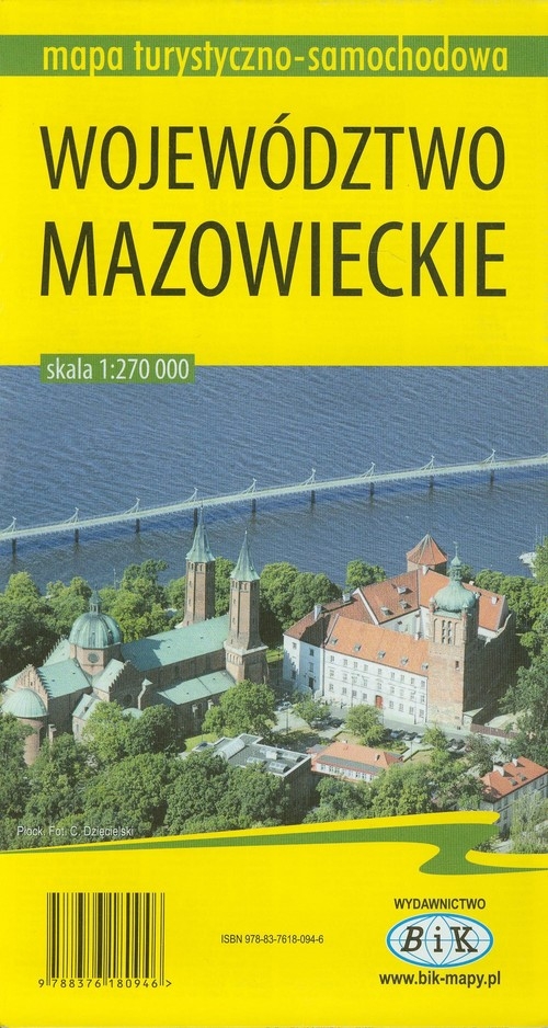 Województwo Mazowieckie Mapa turystyczno-samochodowa 1:270000