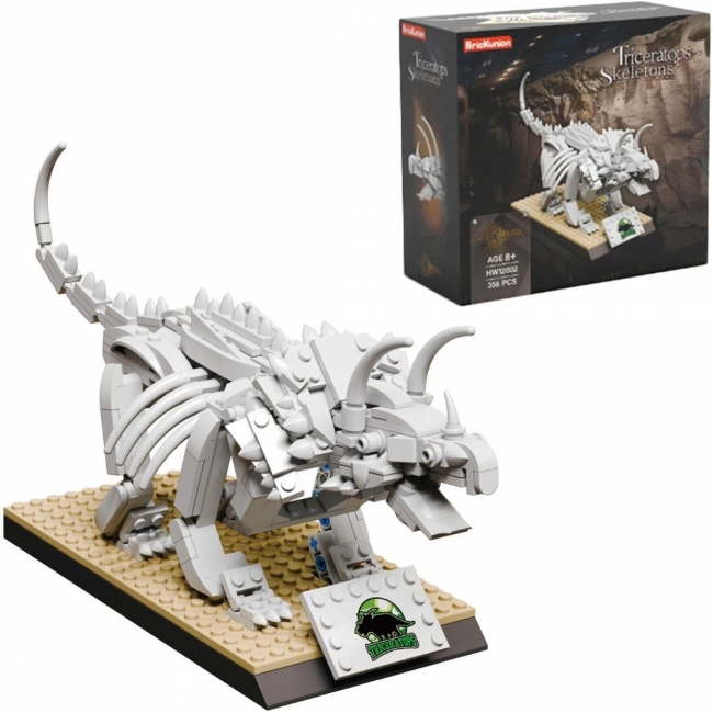 Klocki szkielet dinozaur triceratops 356el