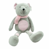Maskotka Miś Eryk różowe dodatki 33 cm (5108a)