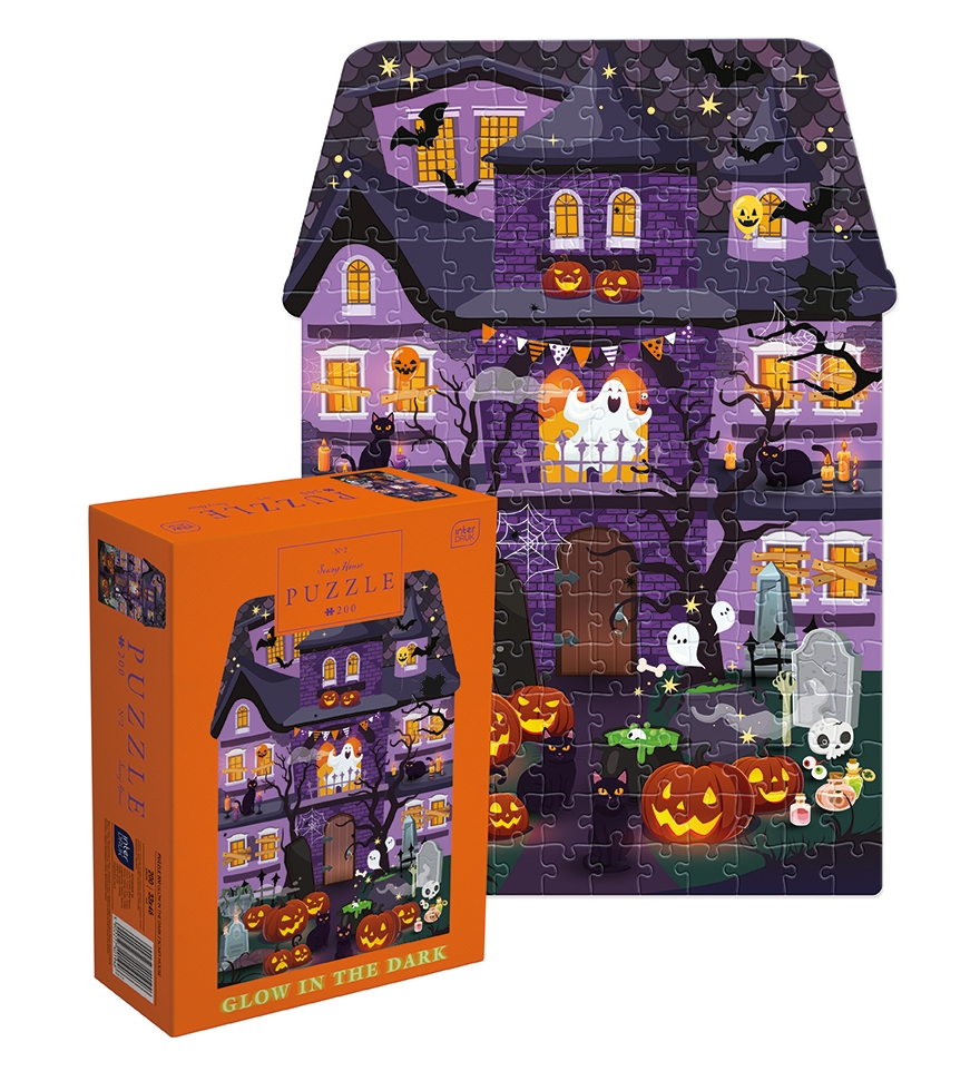 Puzzle 200: Świecące w ciemności 2 - Scary House