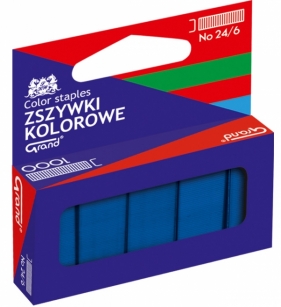 Zszywki kolorowe 24/6 Grand - niebieskie (110-1663)