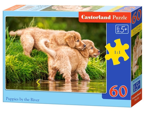 Puzzle Puppies by the River 60 elementów (B-06946)