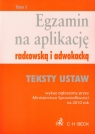 Egzamin na aplikację radcowską i adwokacką tom 1 Teksty ustaw wykaz