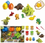 Masa plastyczna z foremkami dinozaury