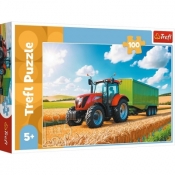 Puzzle - Traktor z przyczepą, 100 el.