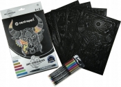 Centropen: Zestaw antystresowy "Anti-stress Black 9390", 6 markerów + 4 arkusze