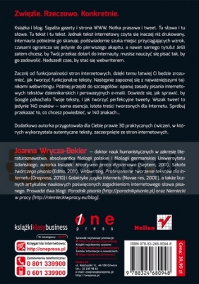 Webwriting Profesjonalne tworzenie tekstów dla Internetu. - Wrycza-Bekier Joanna<br />