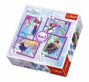 Puzzle 4w1 Kraina Lodu Zimowe szleństwo