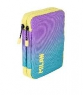 Piórnik 2-poziomowy z wyposażeniem turkusowy