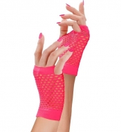Rękawiczki bez palców neonowe różowe