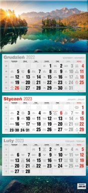 Kalendarz 2023 trójdzielny płaski mix2 KTT2