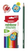 Kredki Rainbow 12 kolorów + temperówka