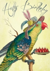 Karnet B6 z kopertą Urodziny Papuga