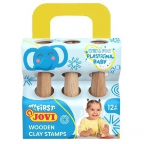 Stemple do plasteliny drewniane 3szt mix JOVI