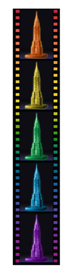 Puzzle 3D Budynki nocą 216: Chrysler Building (12595)