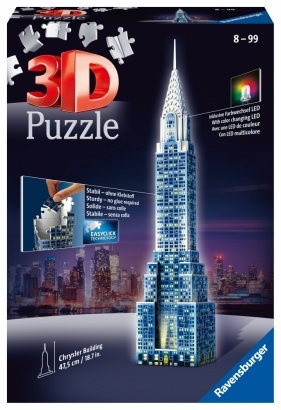 Ravensburger, Puzzle 3D 216: Chrysler Building nocą (12595)