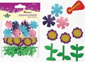 Dodatek dekoracyjny Craft-fun Kształty piankowe samoprzylepne kwiaty liście (EB672) - 307834