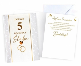 Karnet Rocznica ślubu 5