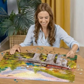 Ravensburger, Puzzle 1500: Jesienna przejażdżka pociągiem (12000795)