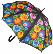 Parasol duży - łowicki czarny FOLKSTAR