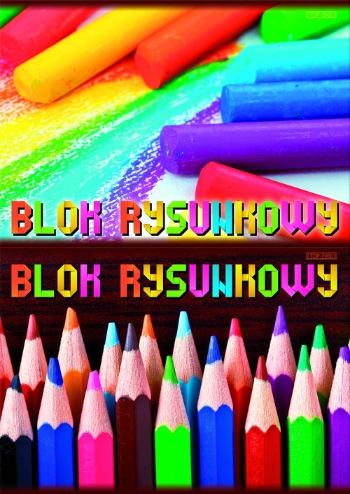 Blok rysunkowy A4 Top-2000 100 kartek mix