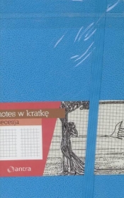 Notes A6 z gumką Secesja kratka turkusowy
