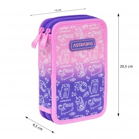 Astrabag, Piórnik podwójny bez wyposażenia - Kitty, AC2