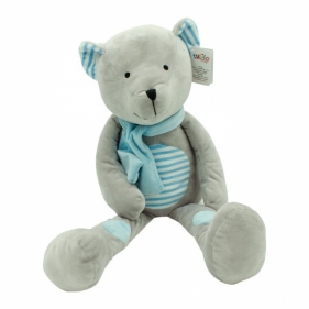 Maskotka Miś Eryk niebieskie dodatki 33 cm (5108b)