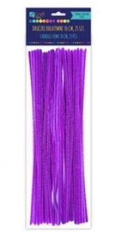 Druciki kreatywne 30 cm fioletowe 25 sztuk