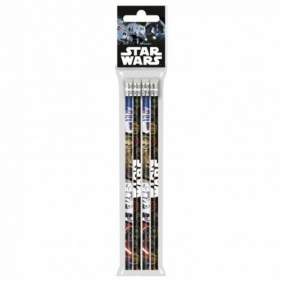 Ołówki z gumką 4 sztuki Star Wars 16