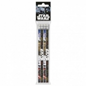 Ołówki z gumką 4 sztuki Star Wars 16