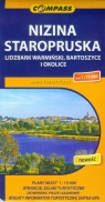 Nizina Staropruska mapa turystyczna Lidzbark Warmiński, Bartoszyce i