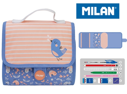 Multipiórnik MILAN z 2 piórnikami COCONUT róż