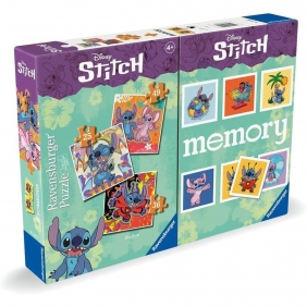 Puzzle 3w1 + gra memory - Disney Stitch