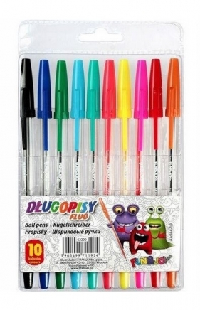 Długopisy Fluo, 10 kolorów (62200)