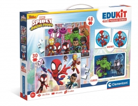 Puzzle 48 + 36 + Memo + 6 klocków - Edukit Spidey (18295)