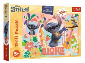 Trefl, Puzzle 100: Stitch i przyjaciele w akcji (16495)