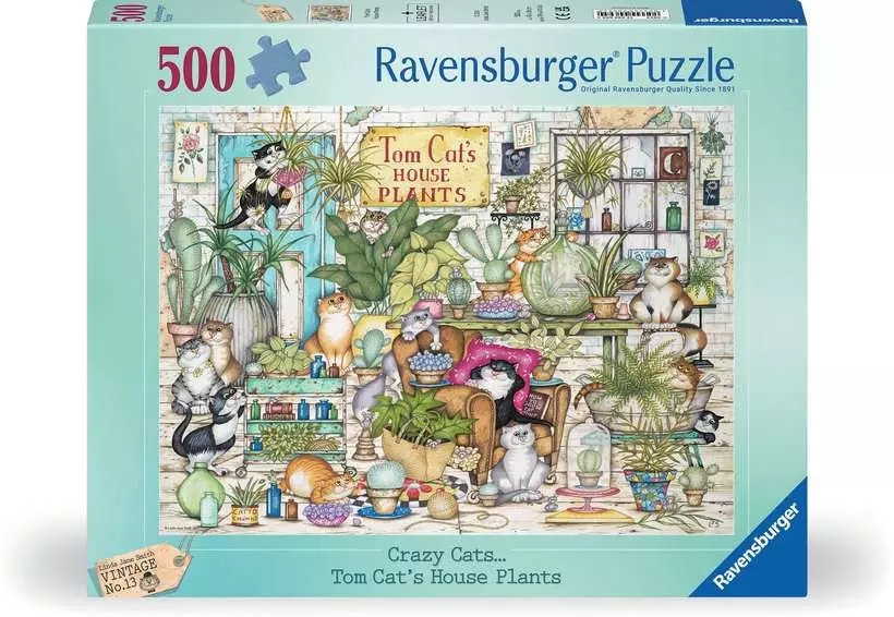 <img src='https://webimage.pl/pics/954/6/d4005555006954.png' style='height:440px' /> Ravensburger, Puzzle 500: Crazy Cats (12000695)