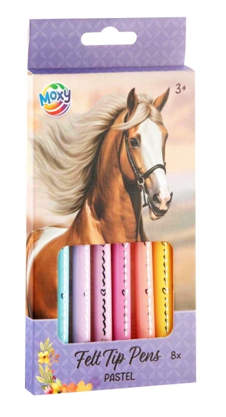 Konik flamastry pastelowe 8szt