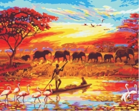 Malowanie po numerach - Pożegnanie z Afryką 40x50