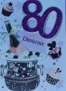  Karnet Przestrzenny B6 Urodziny 80 kobieta