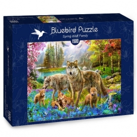Bluebird Puzzle 1500: Rodzina wilków (70195)